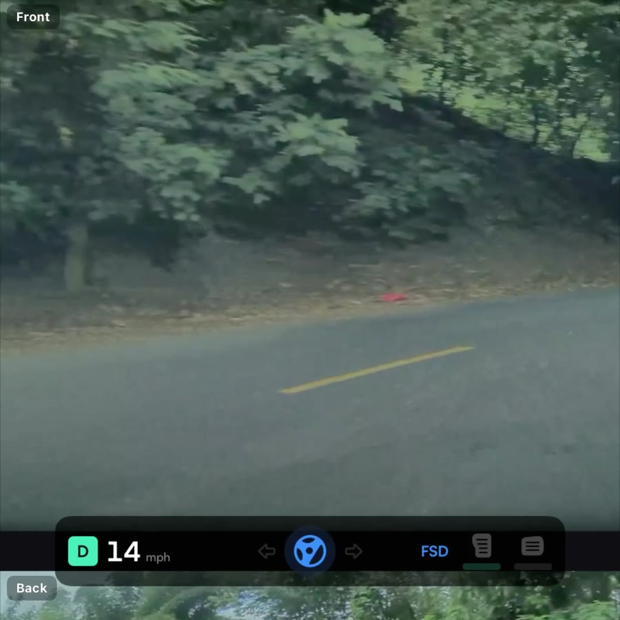 Dashcam frontal: carretera estrecha de montaña en la cordillera central, líneas amarillas continuas